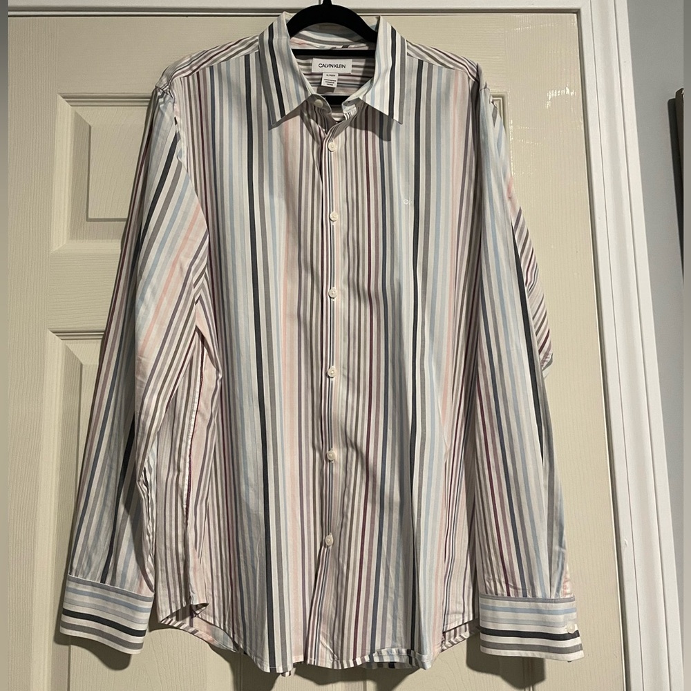 Calvin Klein striped button down shirt